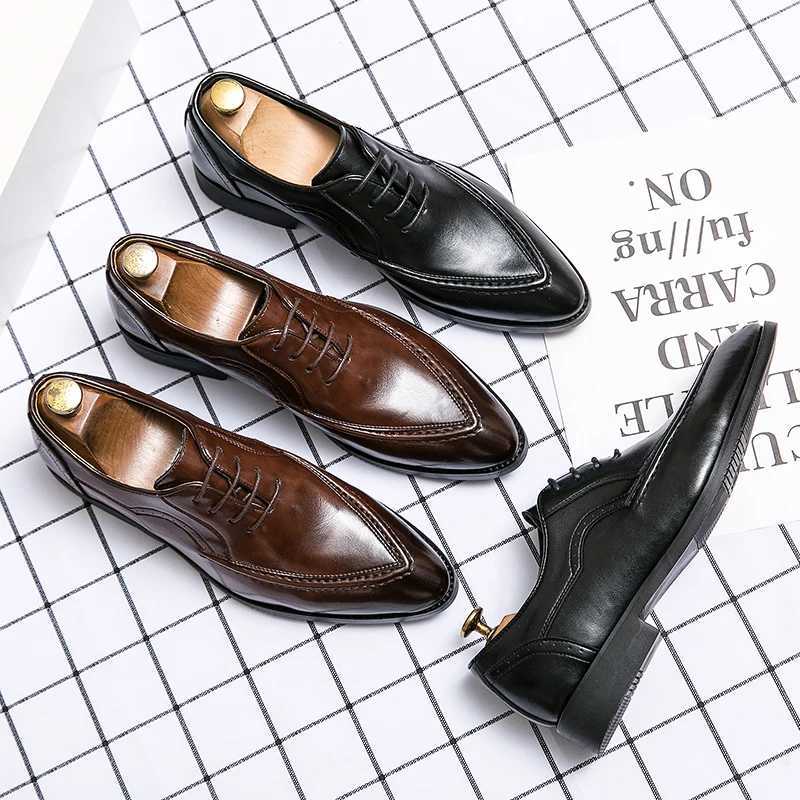 38-45 Size Business Men Derby Shoes Luxury Casual Comfortable Formal Dress Shoes European American Gentlemens Social Shoes XJ250801