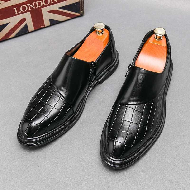High Quality Formal Shoes For Men Business Social Leather Mens Dress Shoes British Wedding Shoes Office Leather Shoes Male 2025 XJ250801