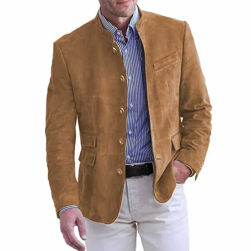 Men Cashmere Blazers Suits Jackets Stand-up Collar Business Casual Suits Coats Male Slim Fit Blazers Jackets Blazers Coats XJ250801