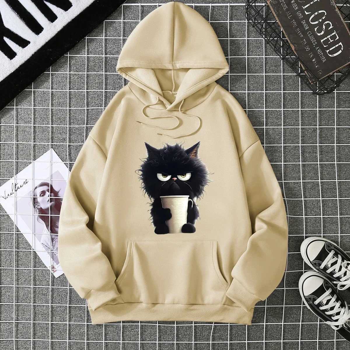 2025 Winter New Womens Hoodie High Strt Unisex style Double Pockets Sweatshirts Outerwear Plus-Size Womens Clothing L260529