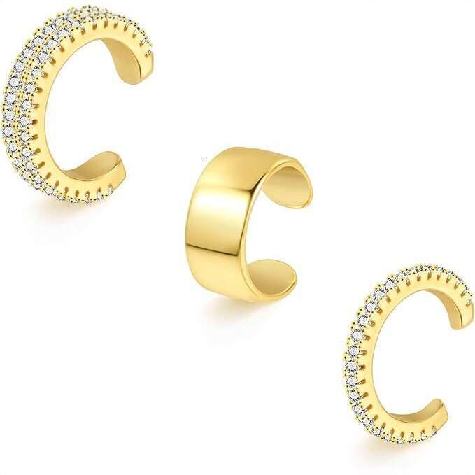 Hot Selling Sier Round Hoop Style Non-Pierced Clips Adjustable Ear Cuffs Minimalist Versatile