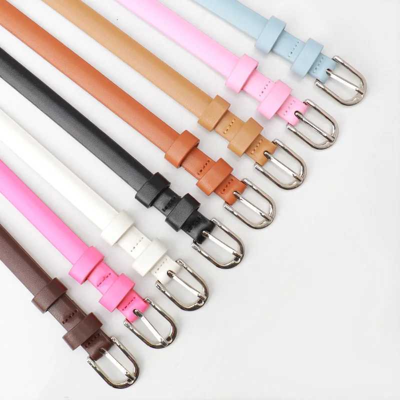 1.5x103cm Womens Skinny Trousers Thin Belt PU Leather Fashion Trend White Black Belt Solid Vintage Pin Buckle Ladies Str XJ250801
