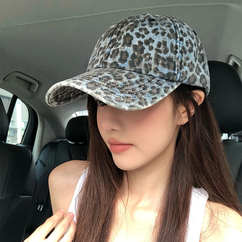 American Retro Spice Girl Leopard Print Baseball Cap Y2K Spring Summer Niche Versatile Fashion Sunscreen Cool Womens Hats 250730