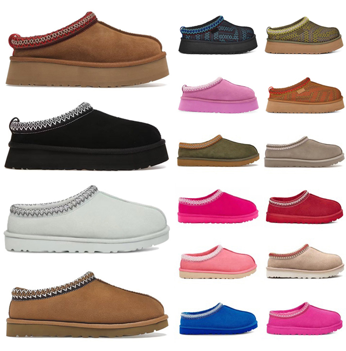 Women Slippers Australia Tropical Pink Designer slides Tazz snow Winter Sheepskin womens boots Ladies Tasman Fur Boot Classic Ultra Mini Suede Wool
