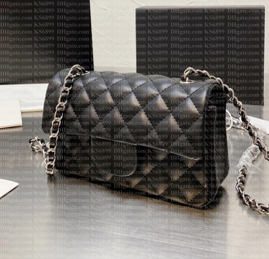 Designer bag Shoulder Bags Luxury Classics Caviar High Quality Plaid Buckle Flap Handbag Silver Gold Chain Leather Metal Letter Gold Silver Color Wo
