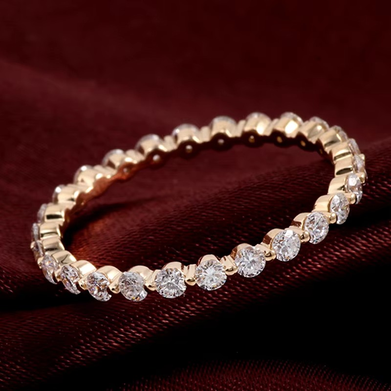 Luxury Custom 14K Gold Wedding Ring Minimalist Design IGI Certificate Lab Grown Diamond Engagement Ring Fine Couple Jewelry