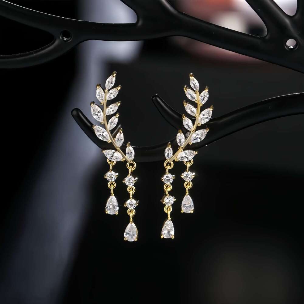Round Face, Wing Studs for Women, 2024 New Trendy Pure Sier Fashionable Tassel Earrings