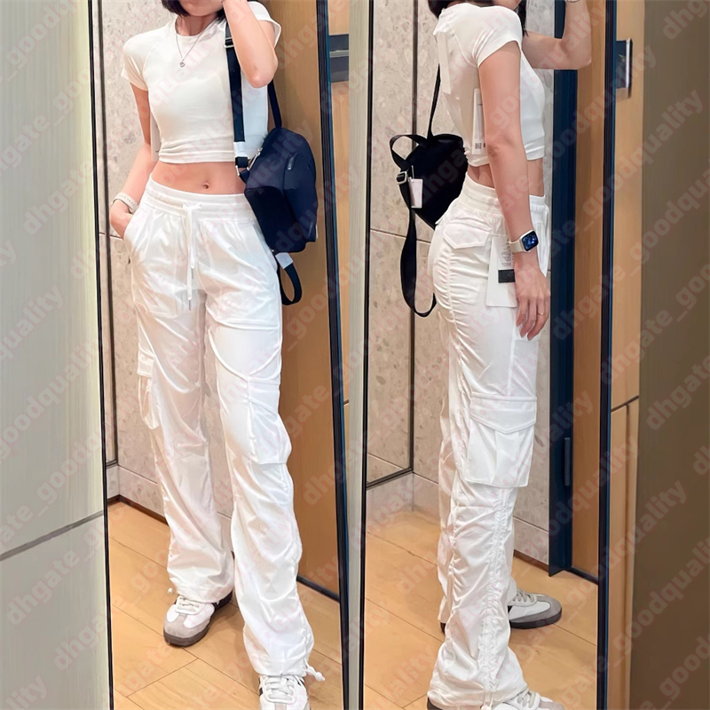 Designer Yoga Pants Womens High Waist Pants Womens Sports Leisure Straight Pants Fashion Jogging Pants Parachute Work Pants With Pocket