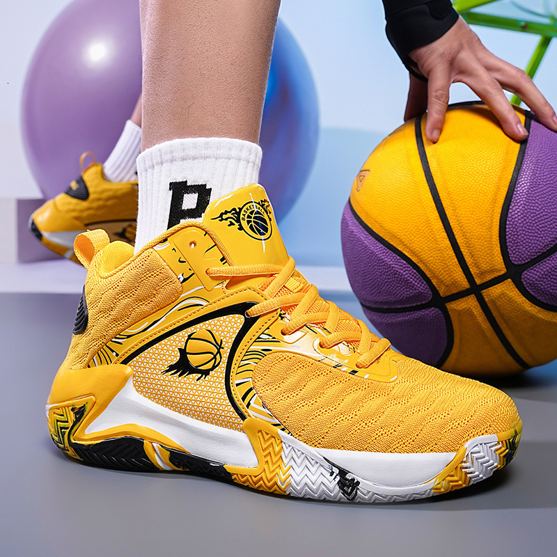 Plus Size Autumn Men's Non-Slip Wear-Resistant Basketball Lightweight Shock Absorption Rebound Cement Floor Practical Sports Shoes