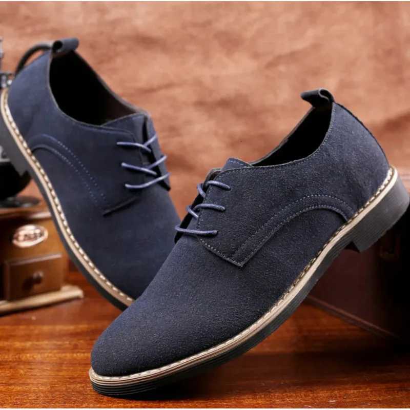 2025 Mens Shoes Luxury Oxford For Men High-quality Suede Leather Casual Business Shoes With Laces Wedding Party Large Size XJ250801