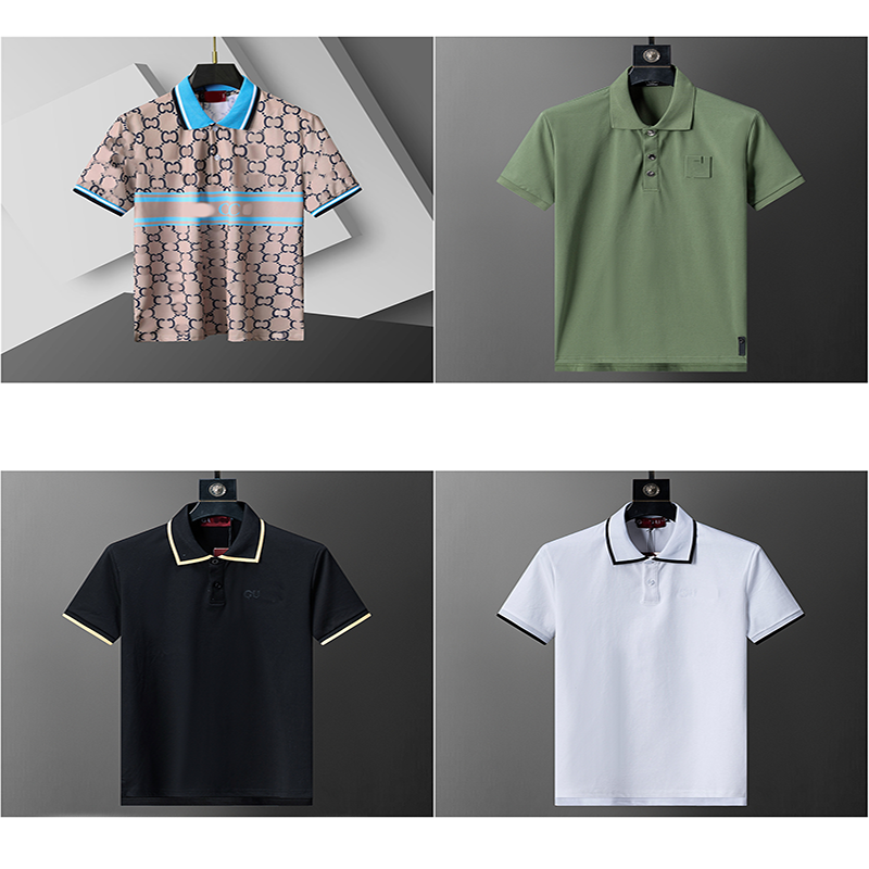 Luxury Designer Polo Shirt Mens Summer Golf Polo Shirt Sweat Absorbing Breathable Lapel Collar Short Sleeved Mens Golf T-shirt For Men Size