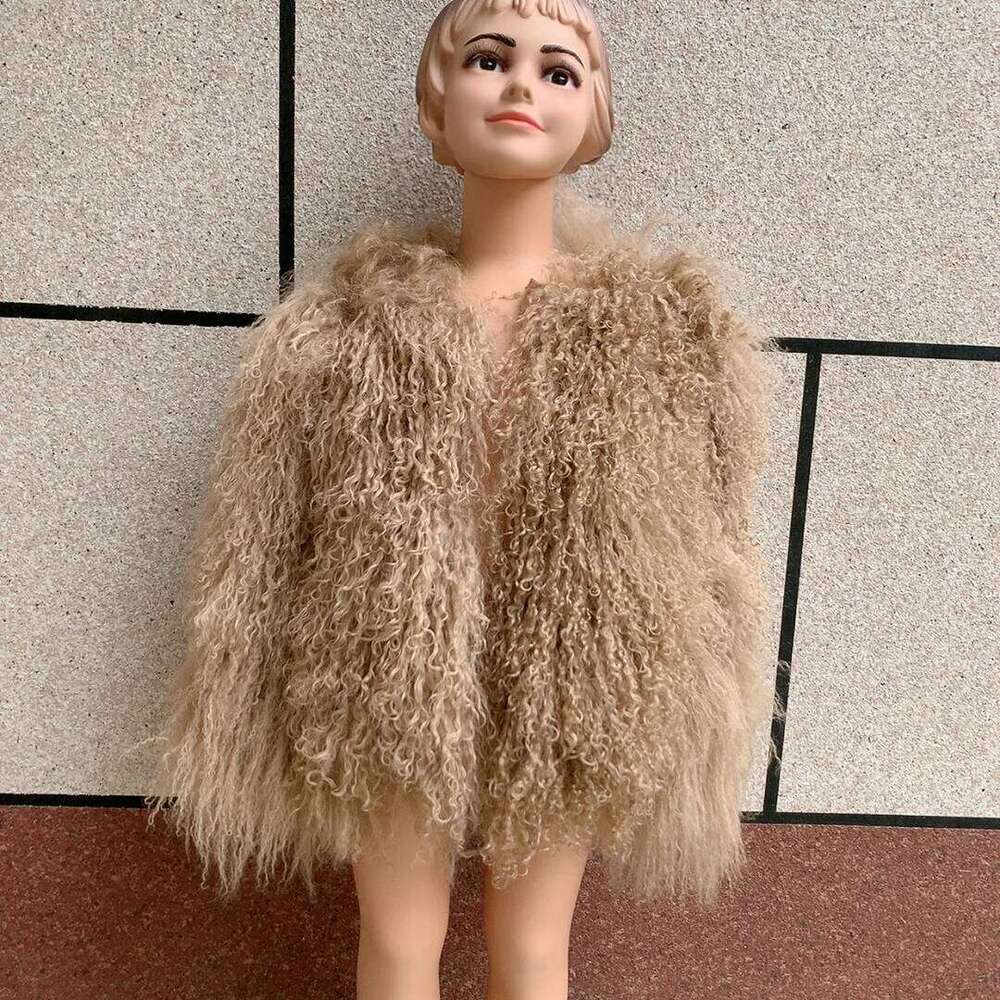 LHXDW children's Mongolian real fur coat boys and girls same style Children's Mongolian fur fashion autumn and winter coat