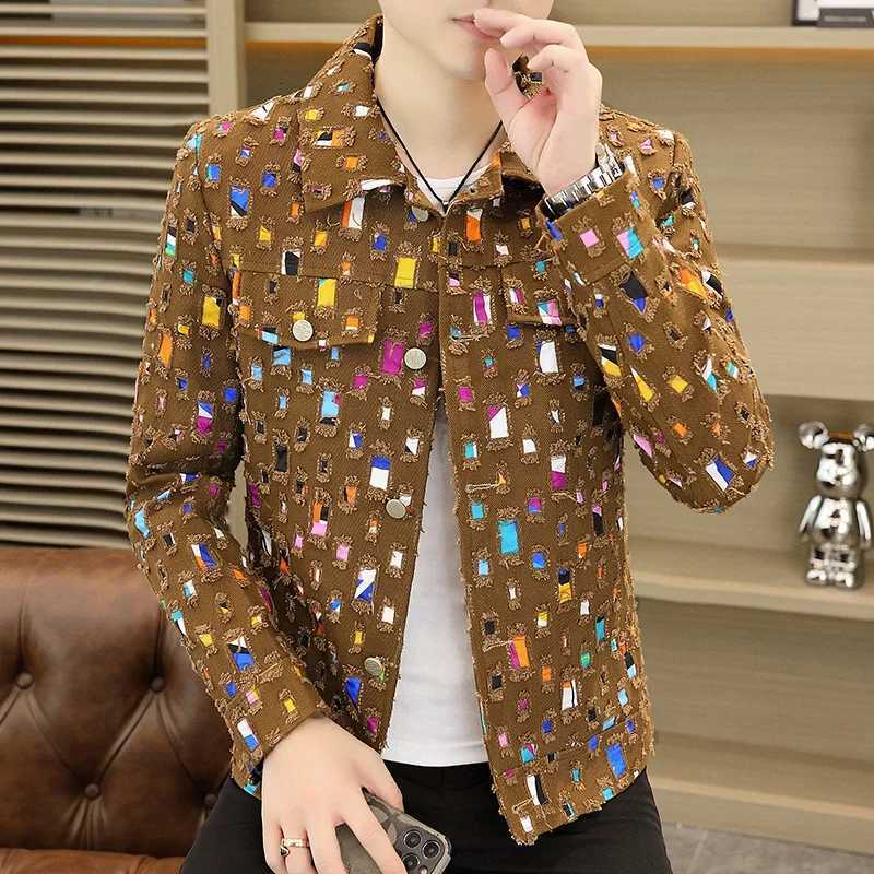 Autumn Mens Lapel New Retro High Street Jacket Trend All-match Coat Streetwear Spring Men Fashion Jacket XJ250801