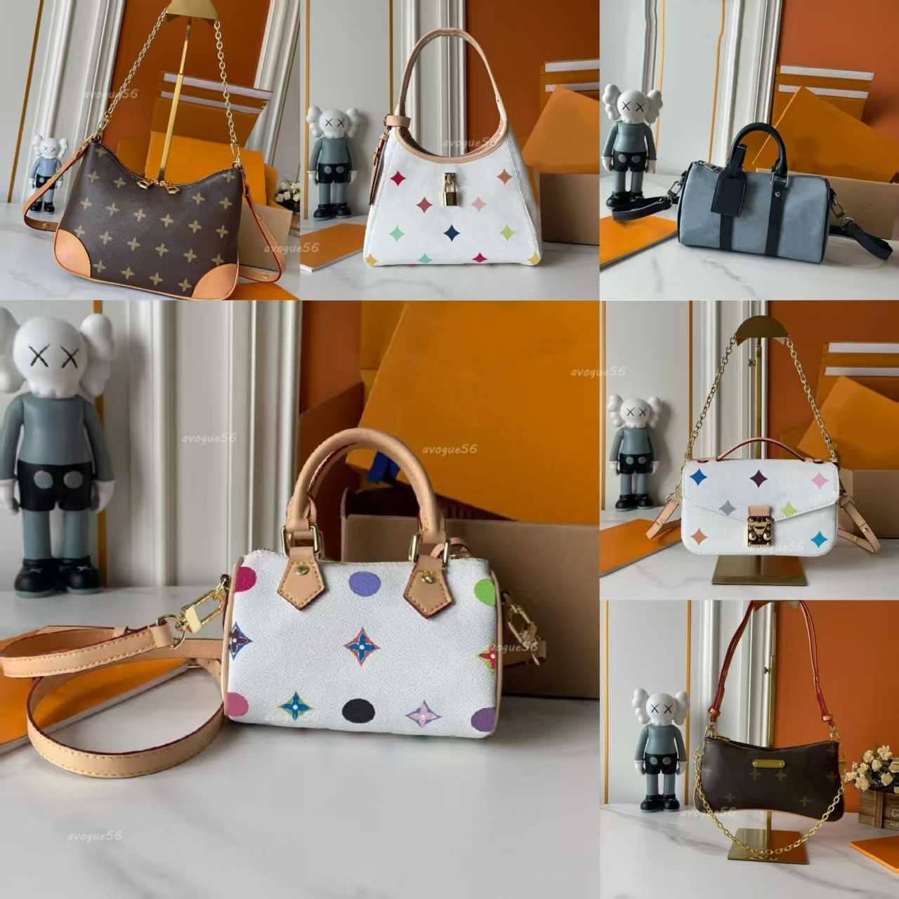 Fashionable high-quality leather handbag composite bag solid color womens designer high-quality leather shoulder bag handle bag holiday party dinner