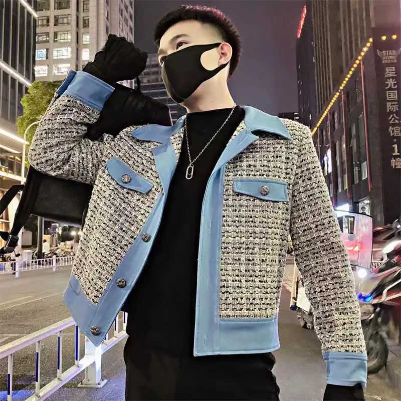 Men Jacket Korean Style Casual Cargo Spring Autumn Jacket Coat Patchwork Loose Mens Outerwear Coats XJ250801