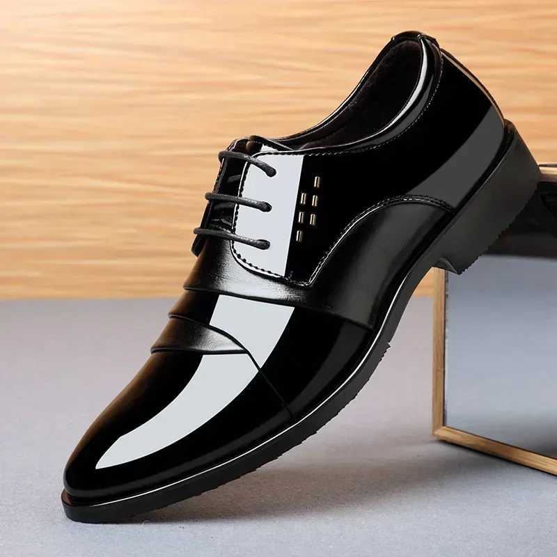 Business Men Dress Shoes Luxury Mens Dress Shoes Patent Leather Oxford for Men Oxfords Footwear High Quality Leather 2025 XJ250801