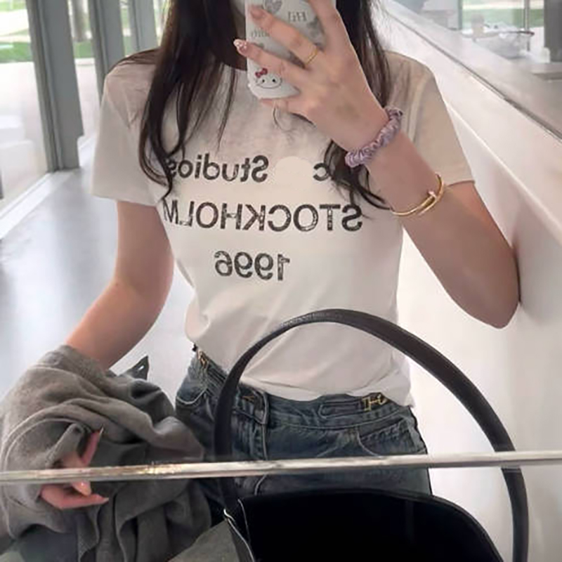 25ss Designer Women's Shirts Hip Hop Letter Graphic Print Higt Street Style Oversized T-shirt Mens Womens Fashion Gothic Pullover Clothes