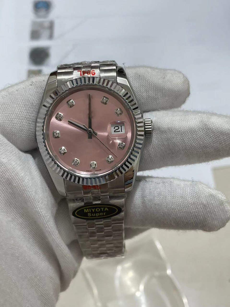2025 new Super U1 ST9 Watch Designer 36MM New Bezel New Links Sapphire Crystal 904L Stainless Steel Waterproof Watches Pink dial