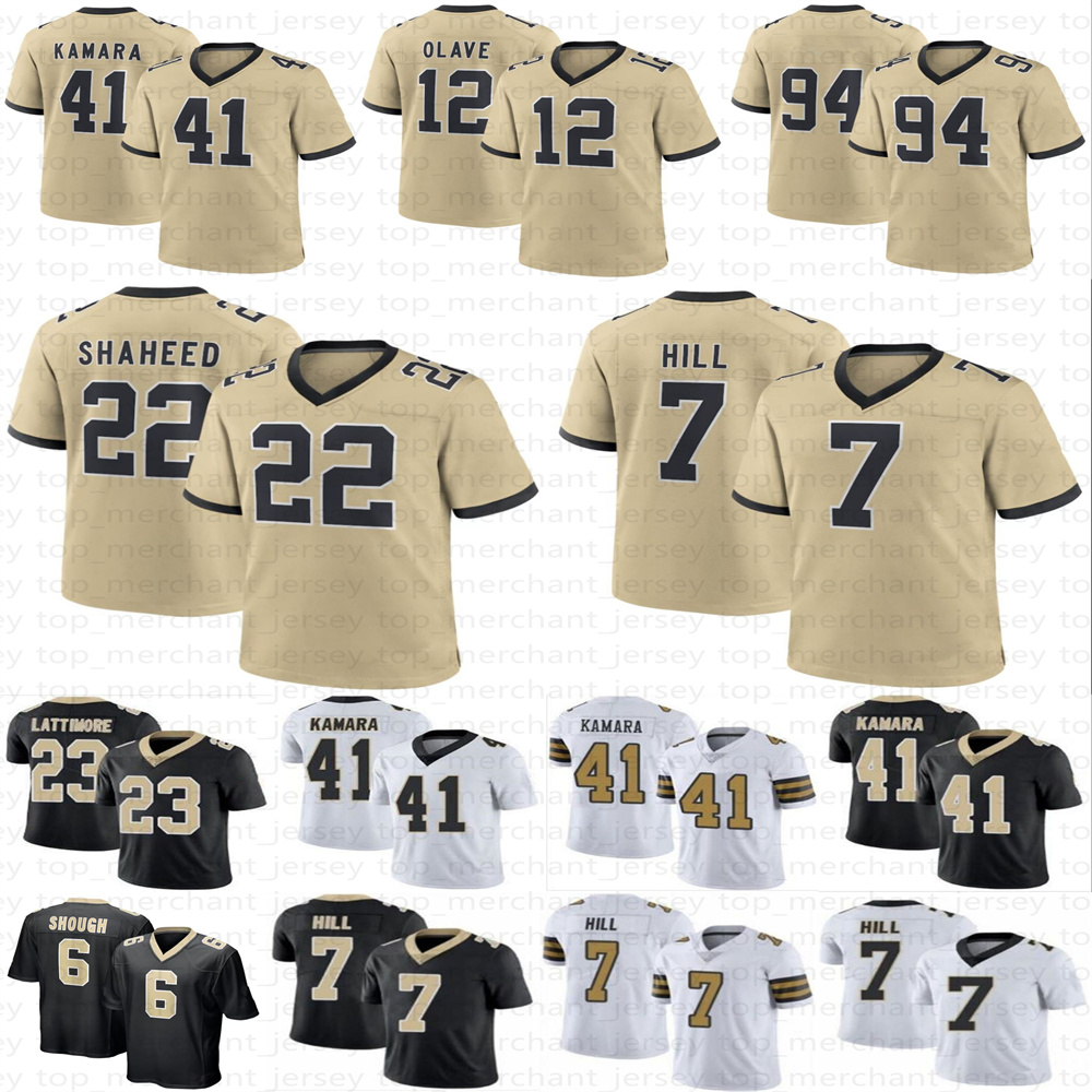 Tyler Shough Chris Olave Alvin Kamara Football Jersey Derek Carr Rashid Shaheed Tyrann Mathieu Taysom Hill Spencer Rattler Demario Davis Ga&#039;-image-998595741