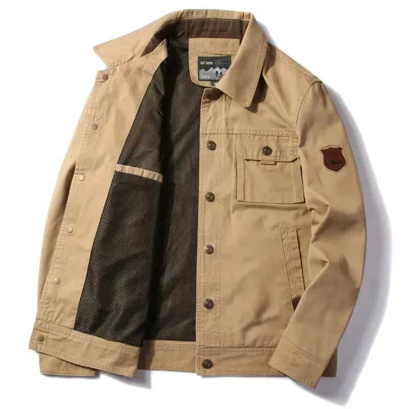 Mens Bomber Jacket Casual Mens Outerwear Windbreaker Stand Collar Jacket Mens Workwear Motorcycle Jacket Spring and Autumn XJ250801