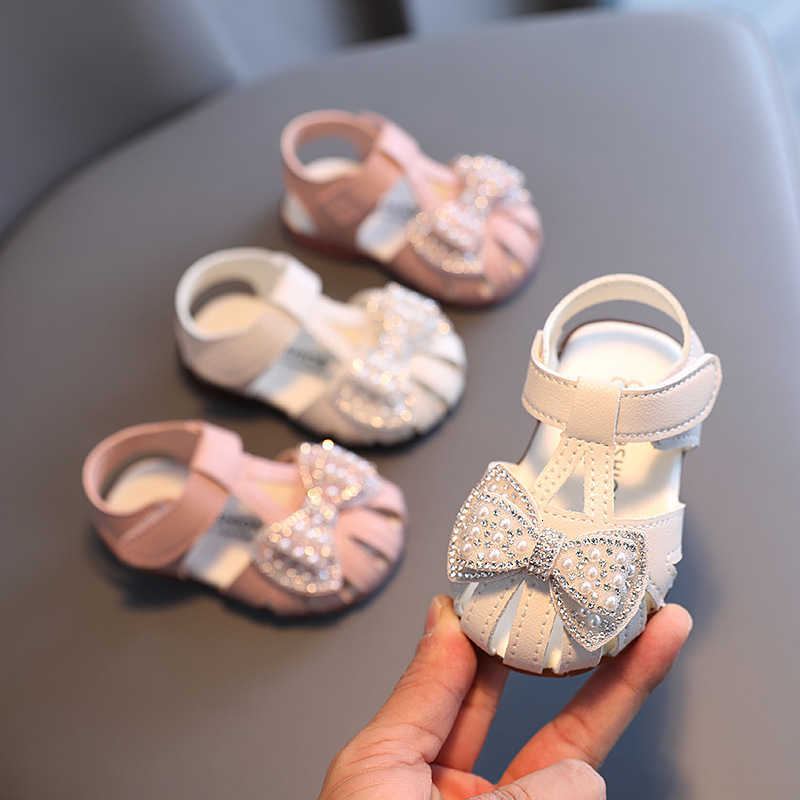 Premiers marcheurs été nouvelles sandales pour femmes respirant mode princesse nouveau-né bébé chaussures de marche à semelles souples 0 3