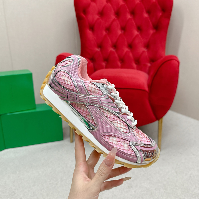 Orbit Cok Renkli Kadin Sneaker Metallic Rubber and Mesh Sneakers Gloss Silver Crafted pink tech mesh Shoes Slippers Sandals Mens Womens Sneaker Trai