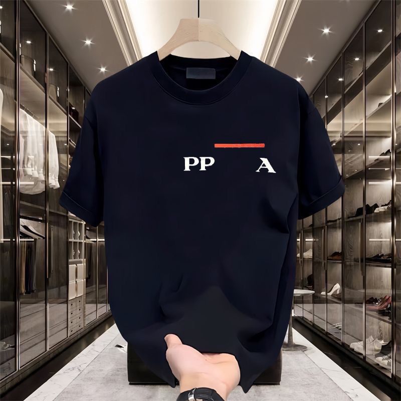 Designer Mens T-shirt New High-end Mens Pure Cotton Round Neck T-shirt Letter Printing Spring and Summer Mens Womens Casual T-shirt