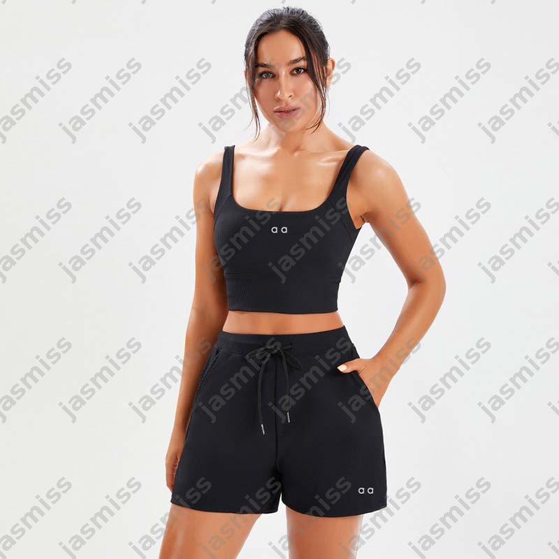 Designer Womens Yoga Two Piece Sets Women Luxury Sports Suit Cycling Woman Riding Underwear Tight Shorts Pants -8 Fitness Exercise Outdoor Outfit DZ