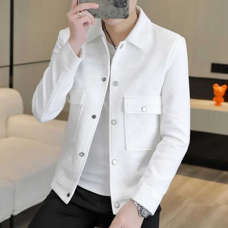 Autumn Korean Fashion Mens Jacket Slim Fit Long Sleeve Casual Business Outwear Windproof Social Streetwear Coats Men Clothing XJ250801