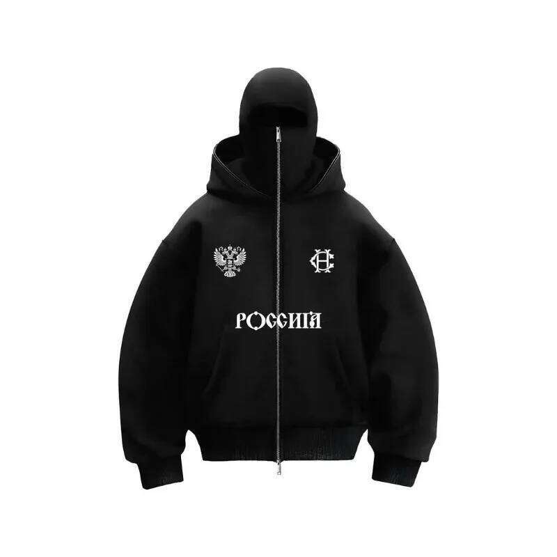 Designer Clothing 2025 Y2k Hip Hop Street Zipper Men New Fashion Double Hoodie Design For Autumn And Winter Goth Haruku Sweatshirt Women