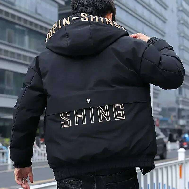 Designer Clothing 2025 Male Padded Coats Hooded Parkas Casual Men's Down Jacket Short Padding Youthful Clothes New External Winter Quilted Fash