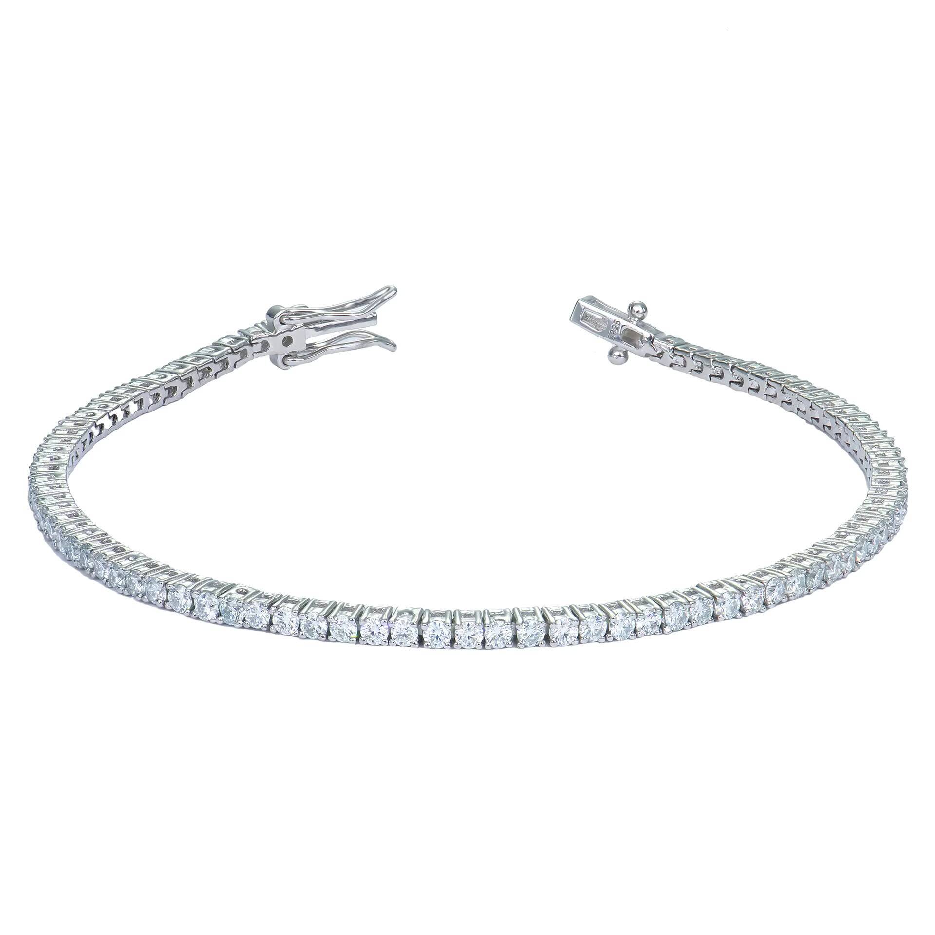 High End Wholesale VVS Moissanite Bracelet Women S925 Sterling Silver Tennis Bracelet for Anniversary Gifts