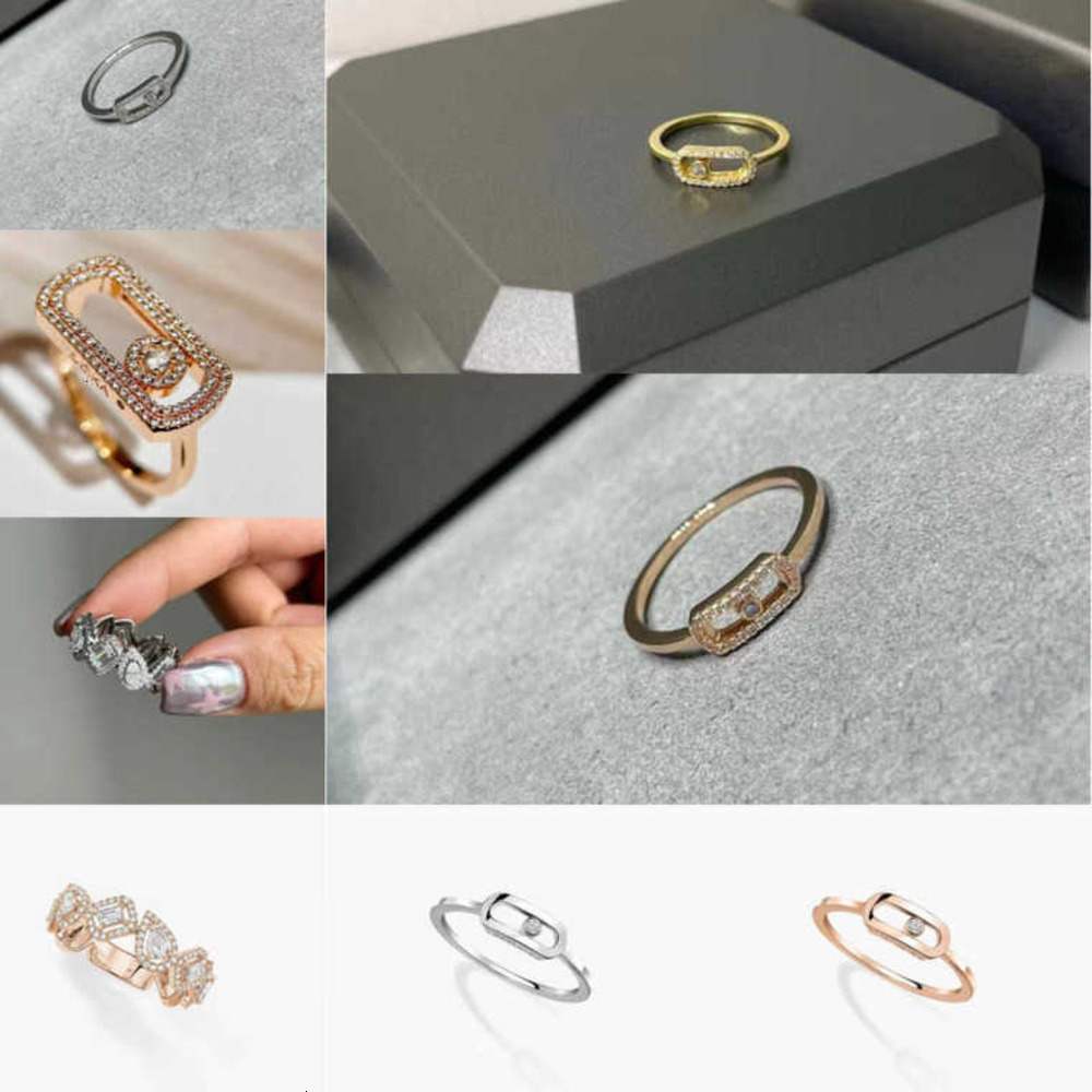 Band Rings Brand rings Move Luxury Real Stone 925 Sterling Gold Rose Gold Chain Women Fashion Jewelry Gift finger ring Love Diamond Ring 0801