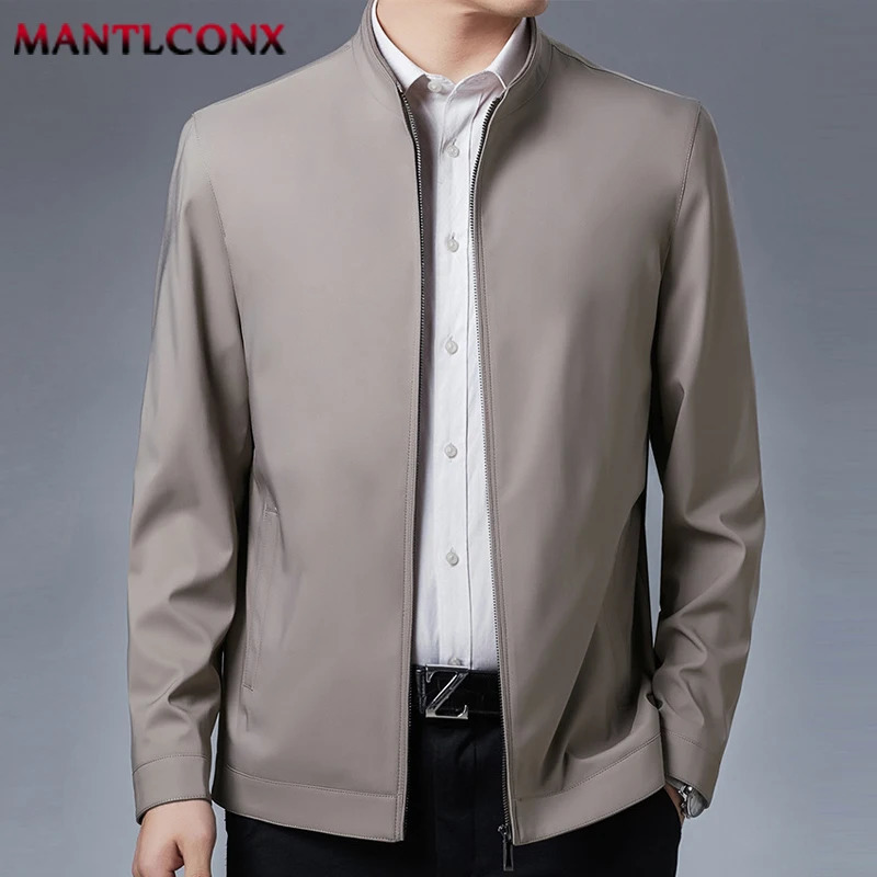 Stand Collar Casual Jackets for Men Office Dress Coat Quality Social Male Blazer Solid Color Loose Business Jacket y 250801