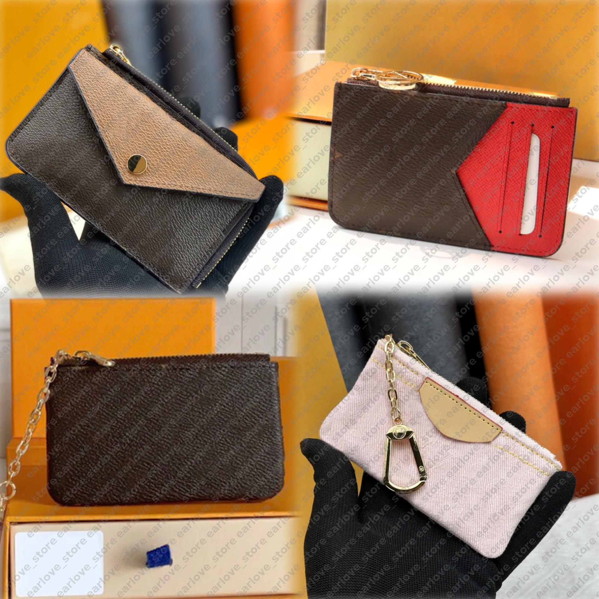 designer Luxury Wallet Coin Purse for man women Brand Denim Cardholder Leather Key Ring Credit Card Holder Mini Wallets Zipper Coins Pouch Purses