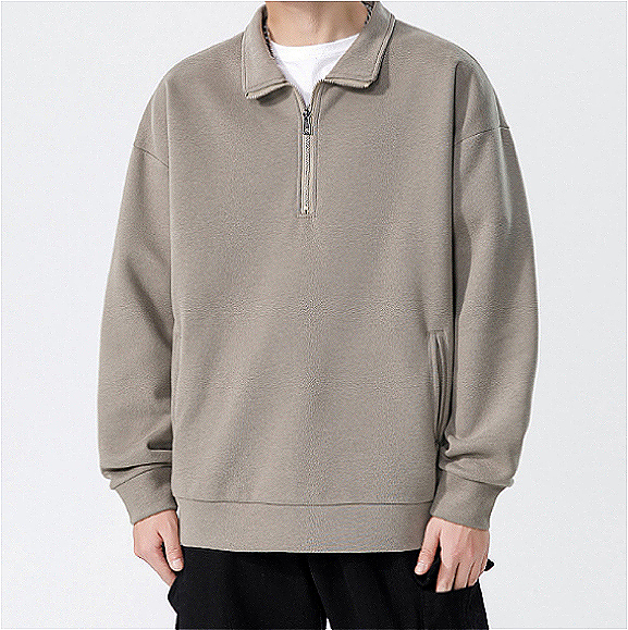 59 Turtleneck Sweatshirt for Men Winter Thickened Loose Trendy Solid
