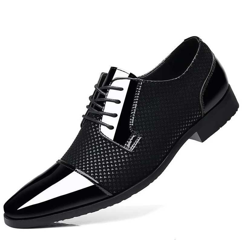 2023 New Mens Business Dress Shoes Casual Pointed Toe Wedding Shoes XJ250801