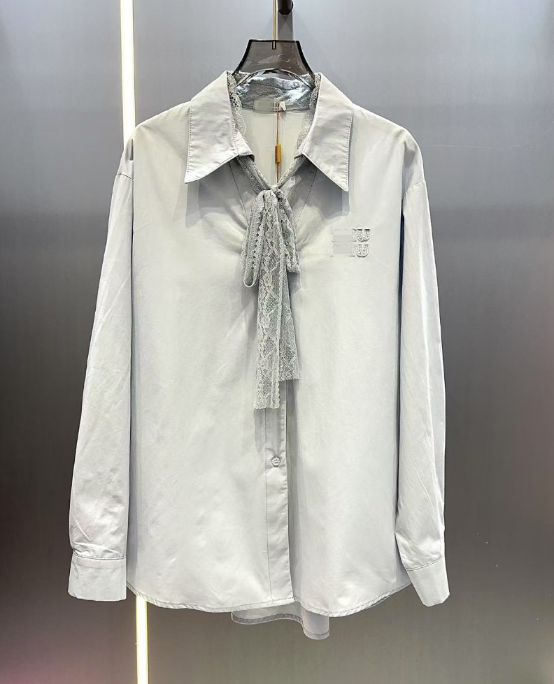 2025 new Women's Shirt Luxury Blouses Designer Tshirts with Letters Embroidery Shirts Clothing Fashion Black White Long Sleeve Tees Casual wome
