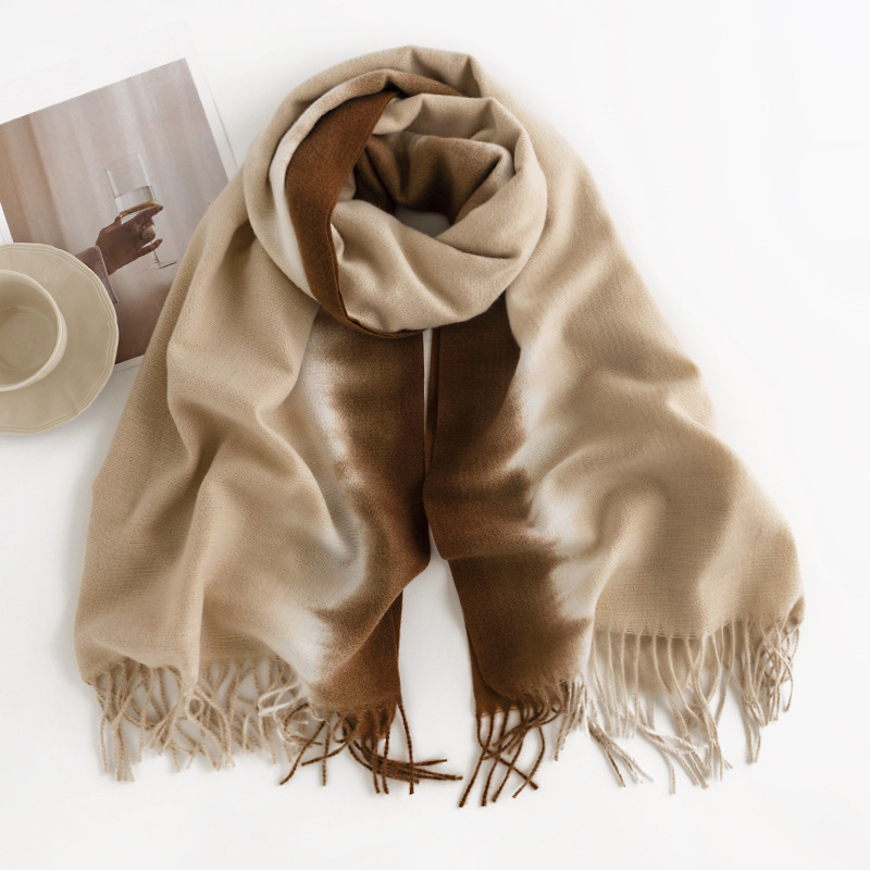 K1549 Cashmere feel scarf autumn and winter Korean imitation cashmere girls high-end 2025 shawl warm neck scarf