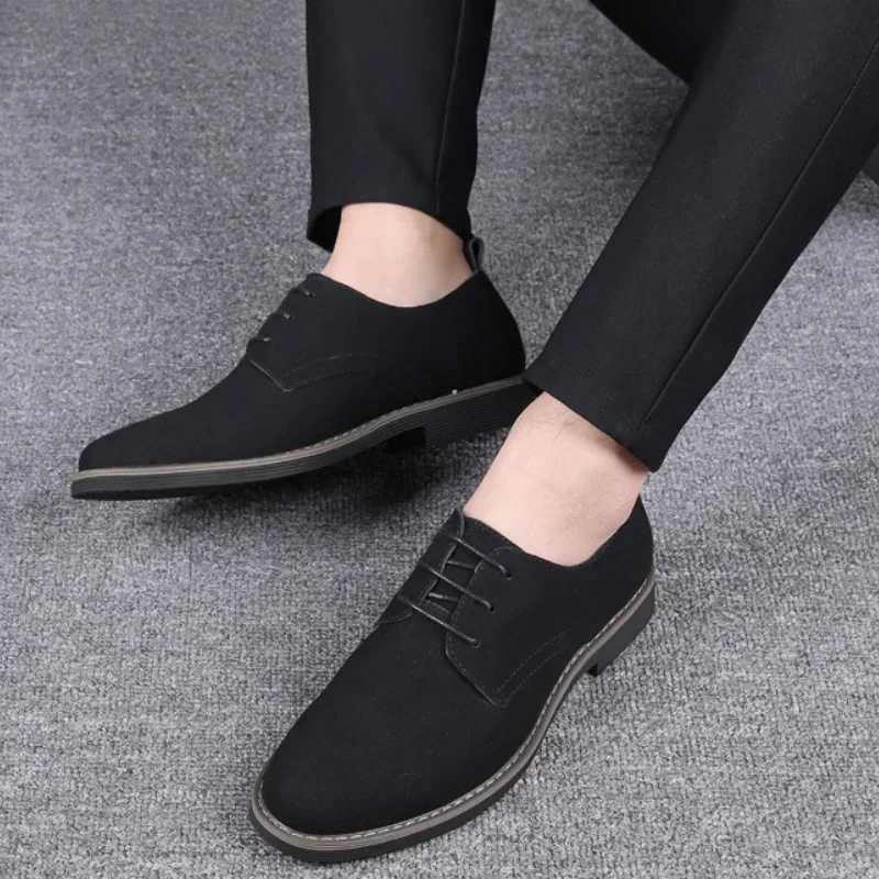 Mens Dress Shoes Plus Size Mens Oxford Shoes Suede Mens Casual Shoes Lace-ups Flats Comfortable Versatile Shoes for Men XJ250801