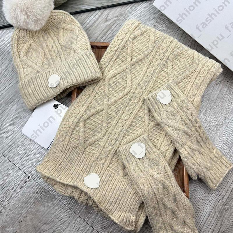 2025 Scarf Schal Designer Soft Cap Scarf Shawl Portable Windproof Luxury Hat Scarf Warm Plaid Sofa Wool Knit Blanket Hat, Scarf, Gloves Three Piece