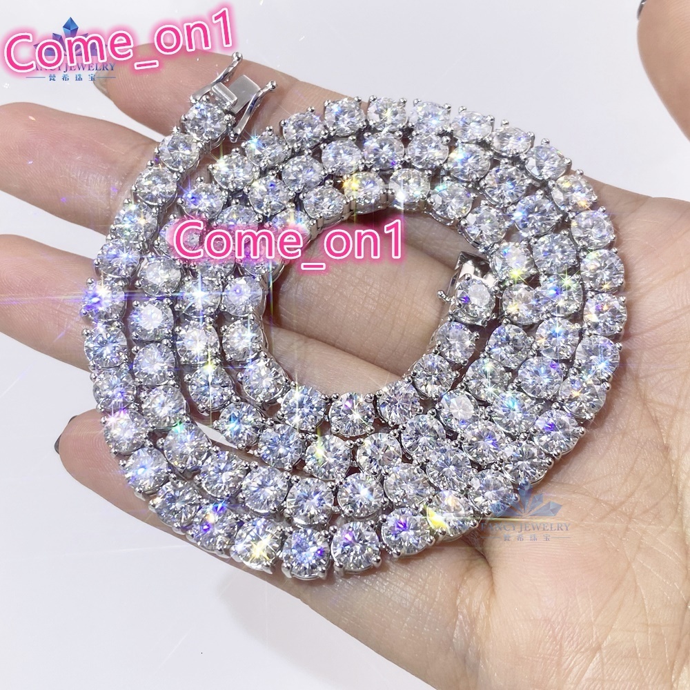 GIA IGI Certified Lab Grown Diamond Tennis Chain 10K 14K 18K Gold 3MM 4MM 5MM Vvs Lab Created Diamond Tennis Chain