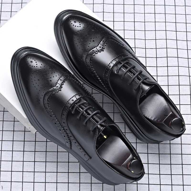 Italian Dress Mens Shoes Oxford Men Casual Luxury Designer Office Pointed Toe Black Corporate Wedding Shoes for Men 2023 XJ250801