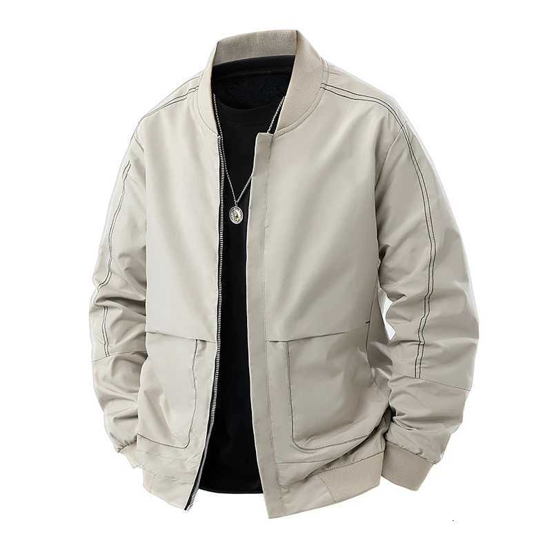 Mens Spring and Fall Jacket New Stand-up Collar Jacket Male Korean Version of the Tide Slim Thin Baseball Collar Simple Jacket XJ250801