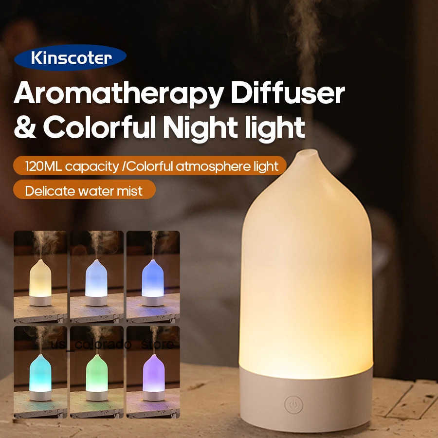 Portable Aroma Diffuser Air Mist Humidifier 120ml Aromatherapy Essential Oil Diffuser With Colorful Night Light for Home Office L260524Y8G6-image-1069445178