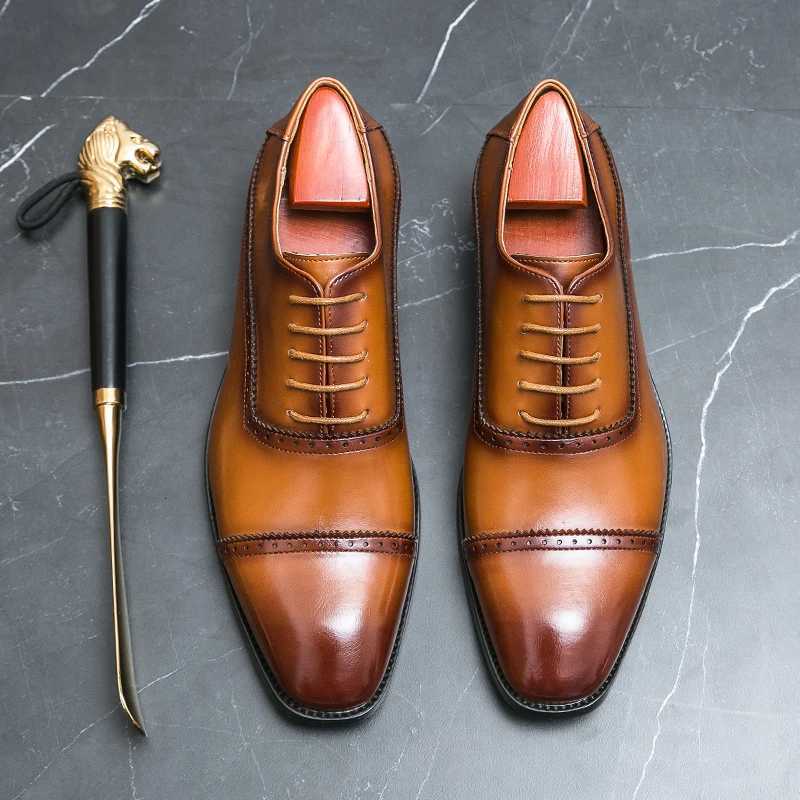 dress shoes men PU black brown lace-up business office high-quality derby shoes gentlemans social shoes size 38-46 men shoes XJ250801