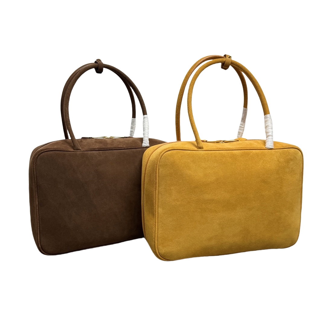 Latest designer bag suede Brown Shoulder Bag Womens Designer Tote Bag fashion metal Emblem suede leather Shoulder bag Handbag Autumn and winter Purs