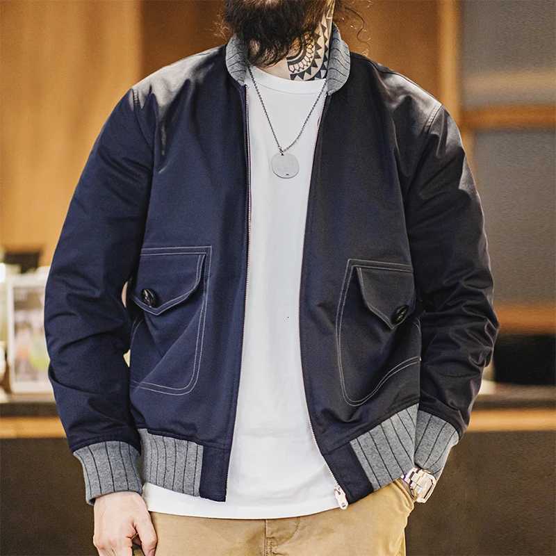 Maden Workwear American Retro A1 Pilot Jacket Bomber Short Contrasting Color Patchwork Baseball Jacket for Men Autumn XJ250801