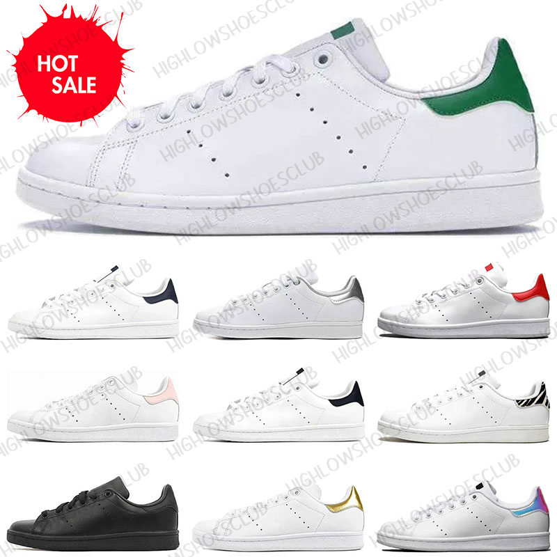 Free Shipping with box designer casual shoes for men women Black Blue mens sneakers trainers stan smith sports