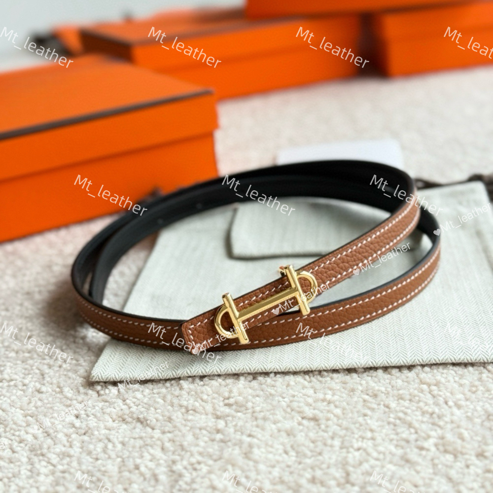 Women Slim Belt Designer Womens Belt Width 13mm Women Thin belt Gamma buckle Togo Epsom leather belt high quality belt reversible belt gift wiht